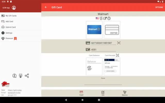 Gift Card Balance (balance che android App screenshot 13