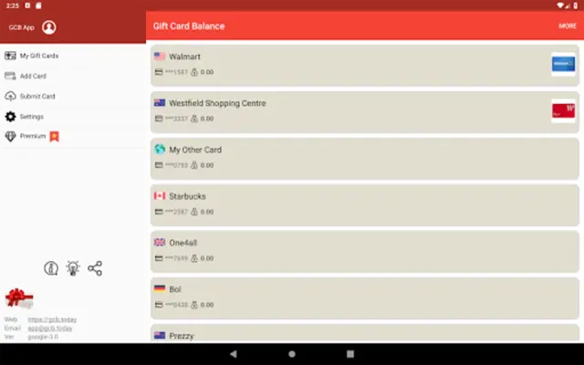 Gift Card Balance (balance che android App screenshot 14