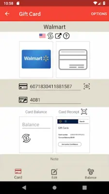 Gift Card Balance (balance che android App screenshot 21